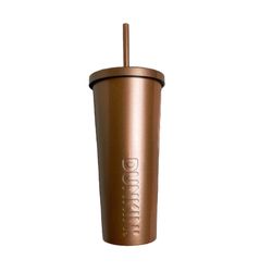 Dunkin Donuts Swirl Insulated Stainless Steel Copper Tumbler