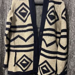Toad & Co Boiled Lambswool Cardigan – Women’s L – Southwest/Navajo Knit
