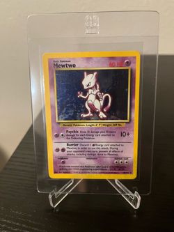 Pokemon Base Set Mewtwo Holo 10/102 WOTC Vintage HP