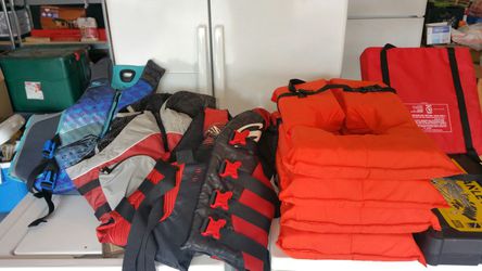 Life vest and a throwable