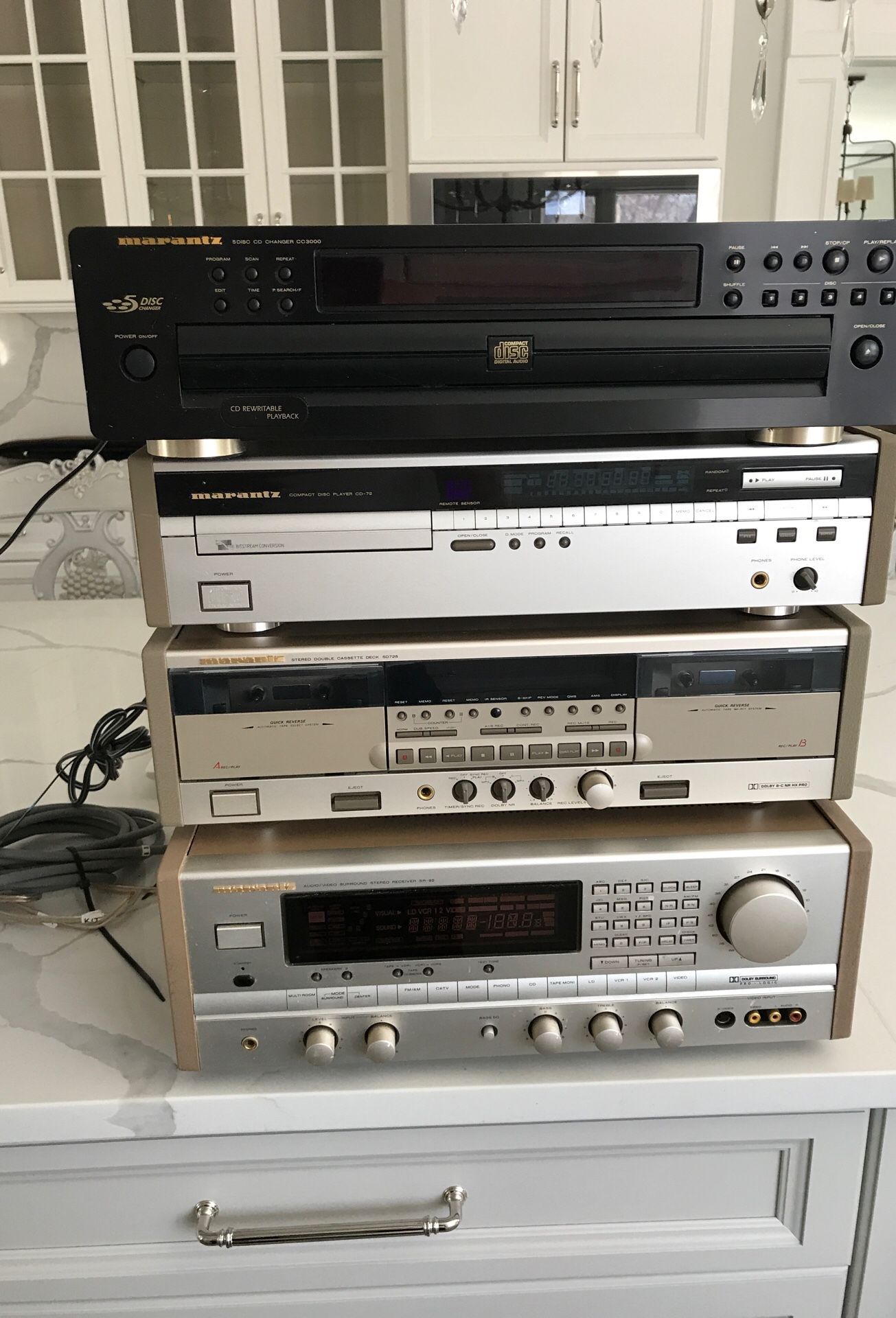 Marantz special edition disc players, cassette deck and stereo receiver SR 92 like new