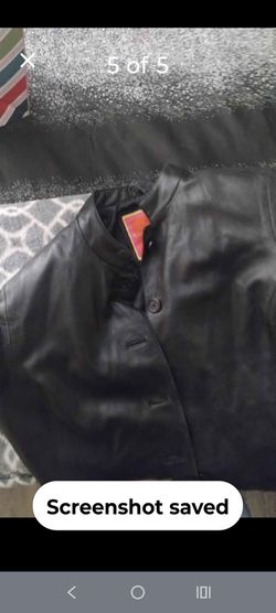 black leather coat