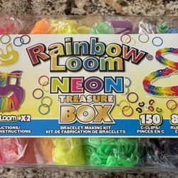 New Rainbow Loom Neon Treasure Box Craft Activity for ages 7+ great for motor skills and cognitive thinking. 