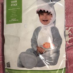 Kids Costume Infant 12-24 Months  Halloween Shark Attack