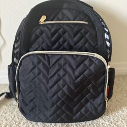 Fisher-Price Morgan Black Quilted Backpack Diaper Bag