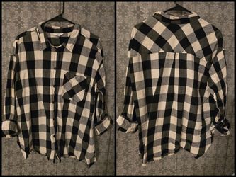 Xxl Plaid Button Up