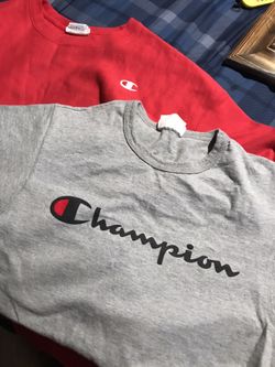 Champion sweater and tshirt