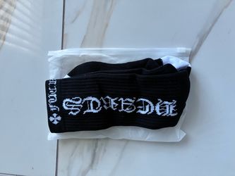 Black and white chrome heart socks