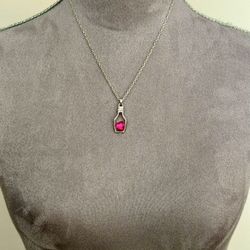 Perfume Bottle Pendant Necklace 