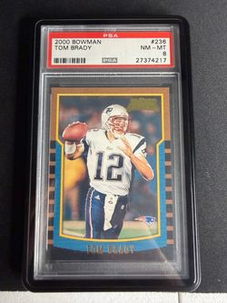 2000 Bowman Tom Brady Rookie Card PSA 8