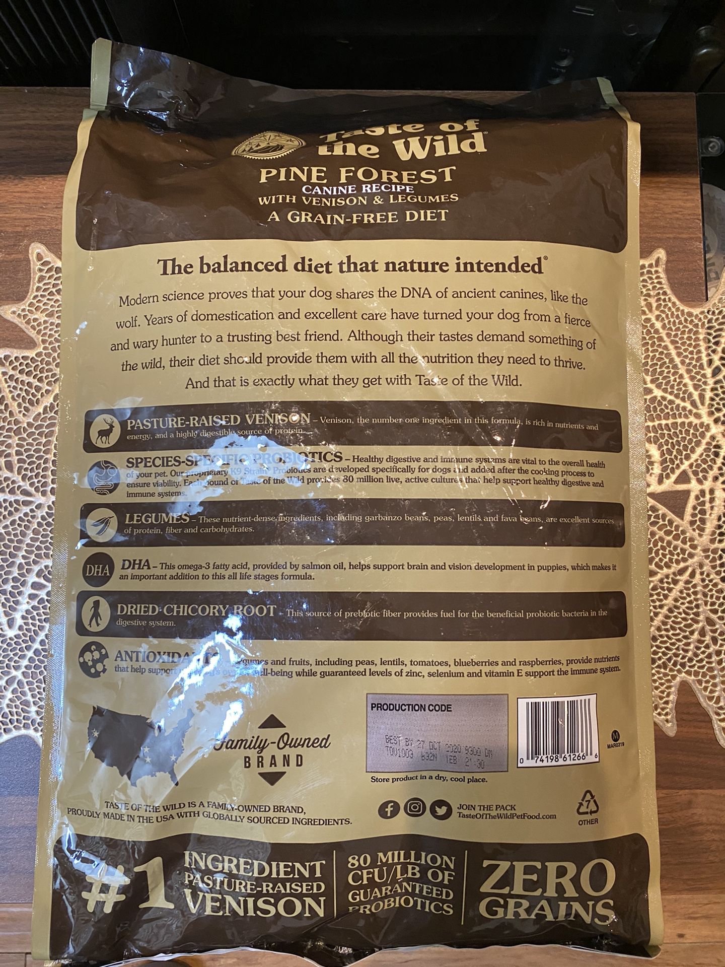 Taste of the Wild- Pine Forest Premium Dog Food