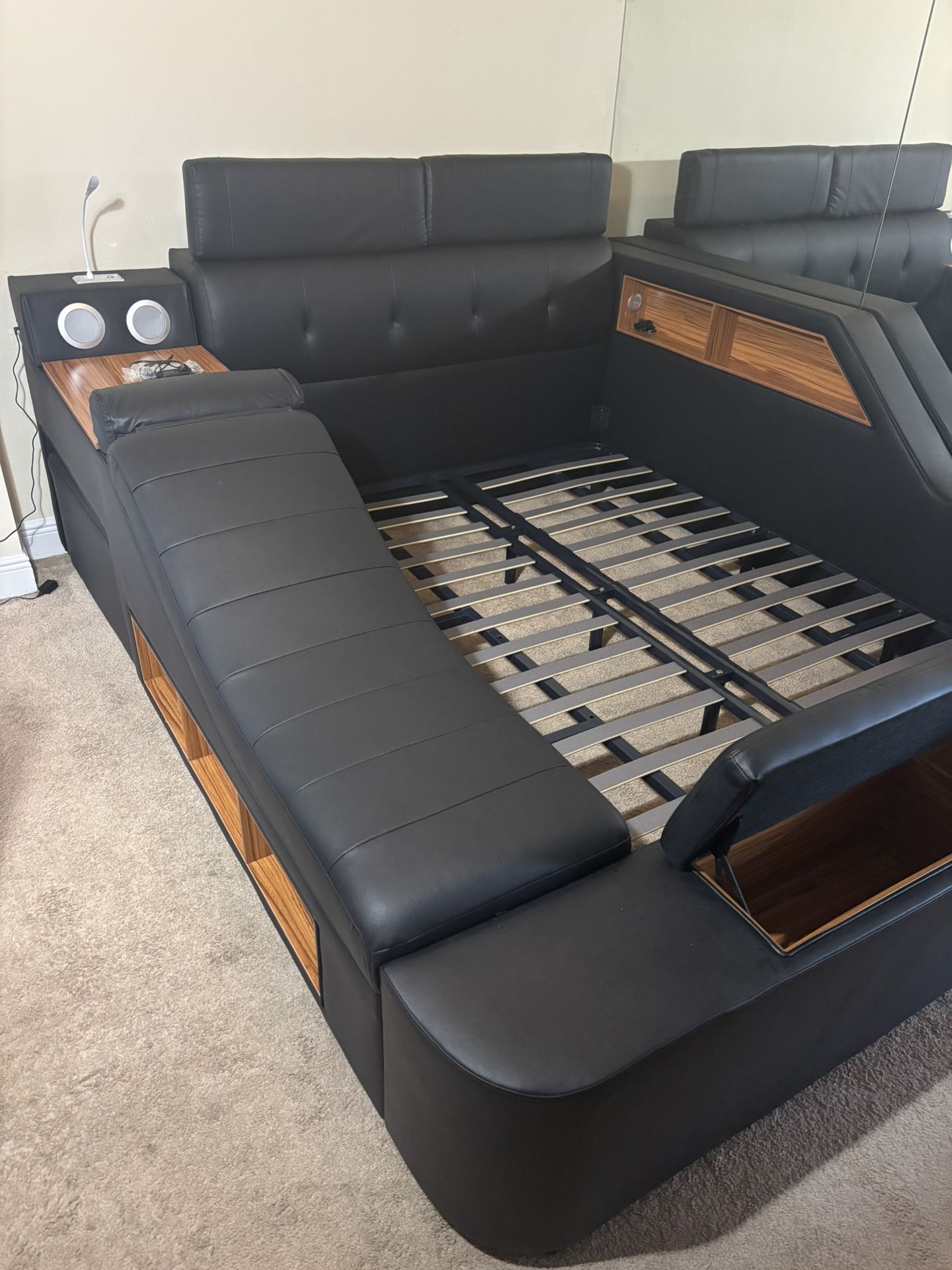 Transformers Smart Bed-Massage, Desk,Chair,Speakers,USB Ports & Storages