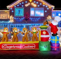 Inflatable Christmas Gingerbread Cookies Machine