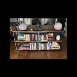 Industrial Book Shelf Sofa Console Table 71” x 32” x 12” (2 available)