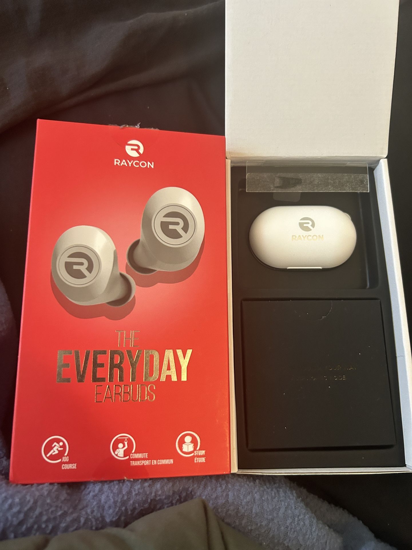 White Raycon Earbuds
