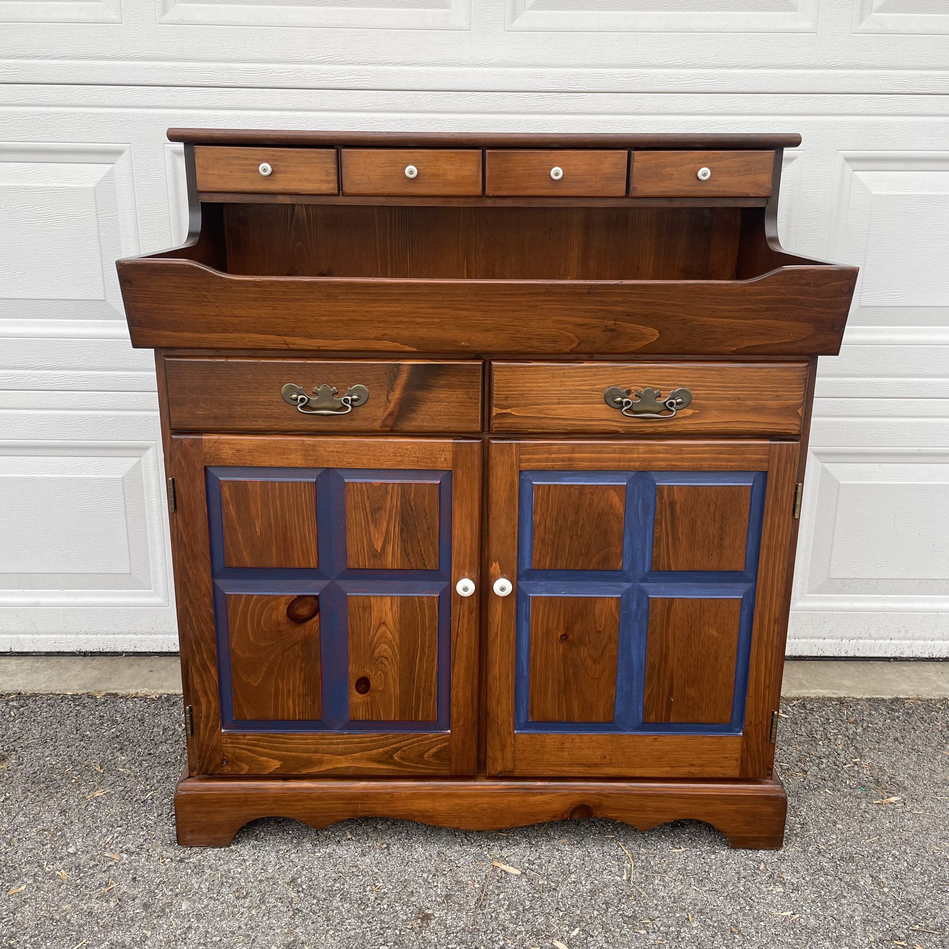 Vintage Solid Wood Dry Sink Cabinet 