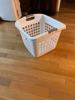 White Laundry Basket