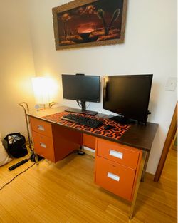 Vintage orange desk