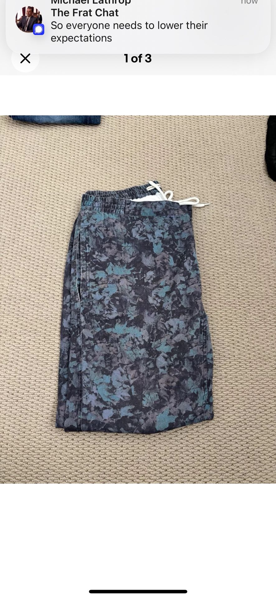 Shades Of Grey Men’s Floral Jogger Pant - M