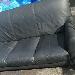 Pleather/Leather Sofa