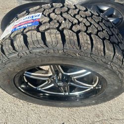 New 20” black Hostile Wheels and New All-Terrain Tires 20x9 Hostiles Rims 6 lug fit Ford bronco Chevy Silverado GMC Sierra Toyota Tacoma Tundra 4Runne