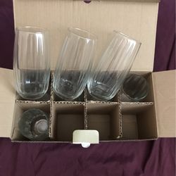 Samba Cooler 8 Pieces ,Clear Glasses 