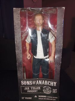 Sons of Anarchy Jax Teller President 12 Inch Action Figure Mezco Toys 2014 Rare