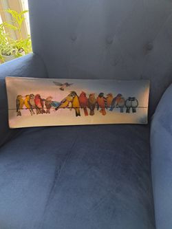 Bird glass tray