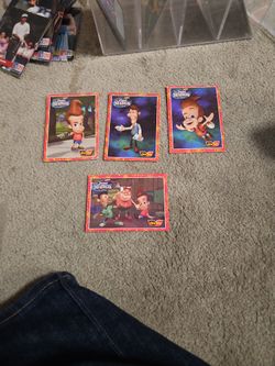 The adventures of nickelodeons Jimmy Neutron boy genius cards.