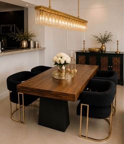 Modern Black and Gold Dining Chairs, $125 Each, New in Box