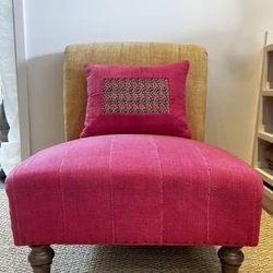 Custom Upholstered Mud Cloth Armchair 
