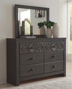 Large 6-Drawer Dresser with Mirror
