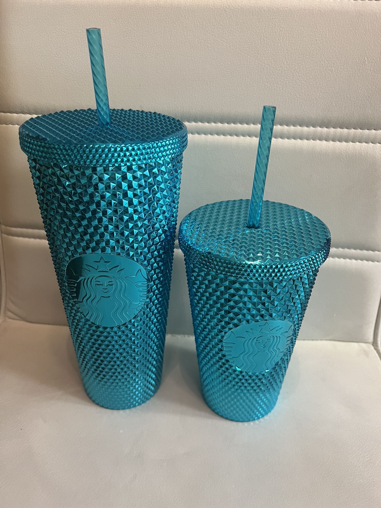 New Blue Stadded Starbucks Cups
