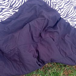 Quilt ,Black And White On One Side ,Black On The Other