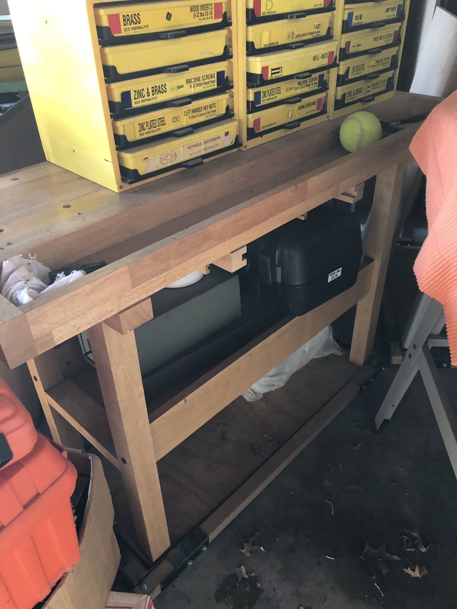 Hardwood Work Bench In Excellent Condition