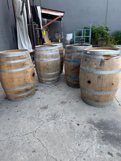 Empty wine barrels available for sale $65 each