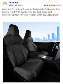 NEW HIGH QUALITY CUSTOM FRONT SEAT COVERS FOR TESLA MODEL 3