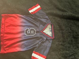 Navy and Red #9 Sports Jersey