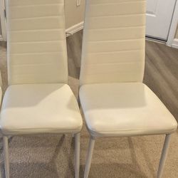 White Chairs/ 2 Chairs/ Chairs/ Dining Chairs