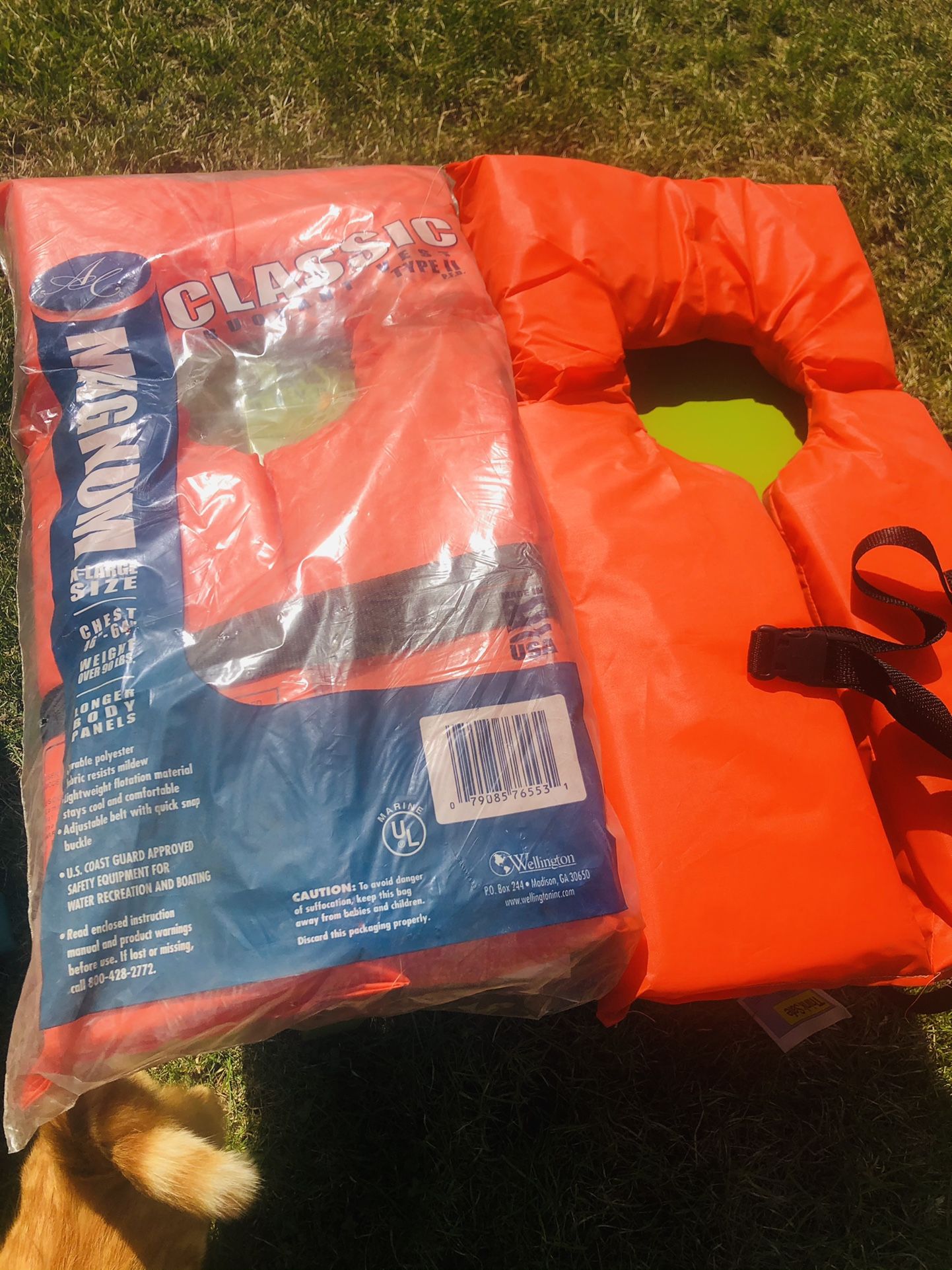Three Brand New Life Jackets Buoyant Best Type Adult Size Over 90 Lb