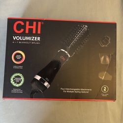 CHI Volumizer 4-in-1 Blowout Brush/Hair Dryer Creates Smooth/Silky & Shiny Hair