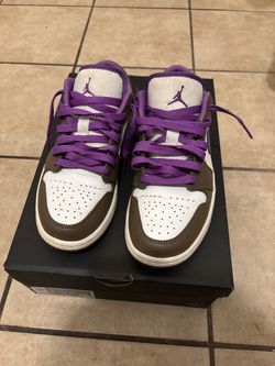air jordan 1 low ‘purple mochas’ size 7 mens