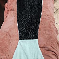 Black Soft Teal And Black Edith White Dots Mermaid Tail Sleeping Bag 