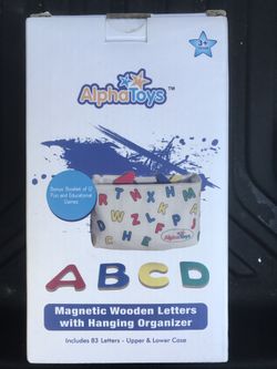 Magnetic wooden letters