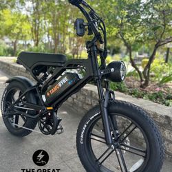 🔥 Street-Legal Power – 1000W Fat Tire E-Bike w/ Alarm System
