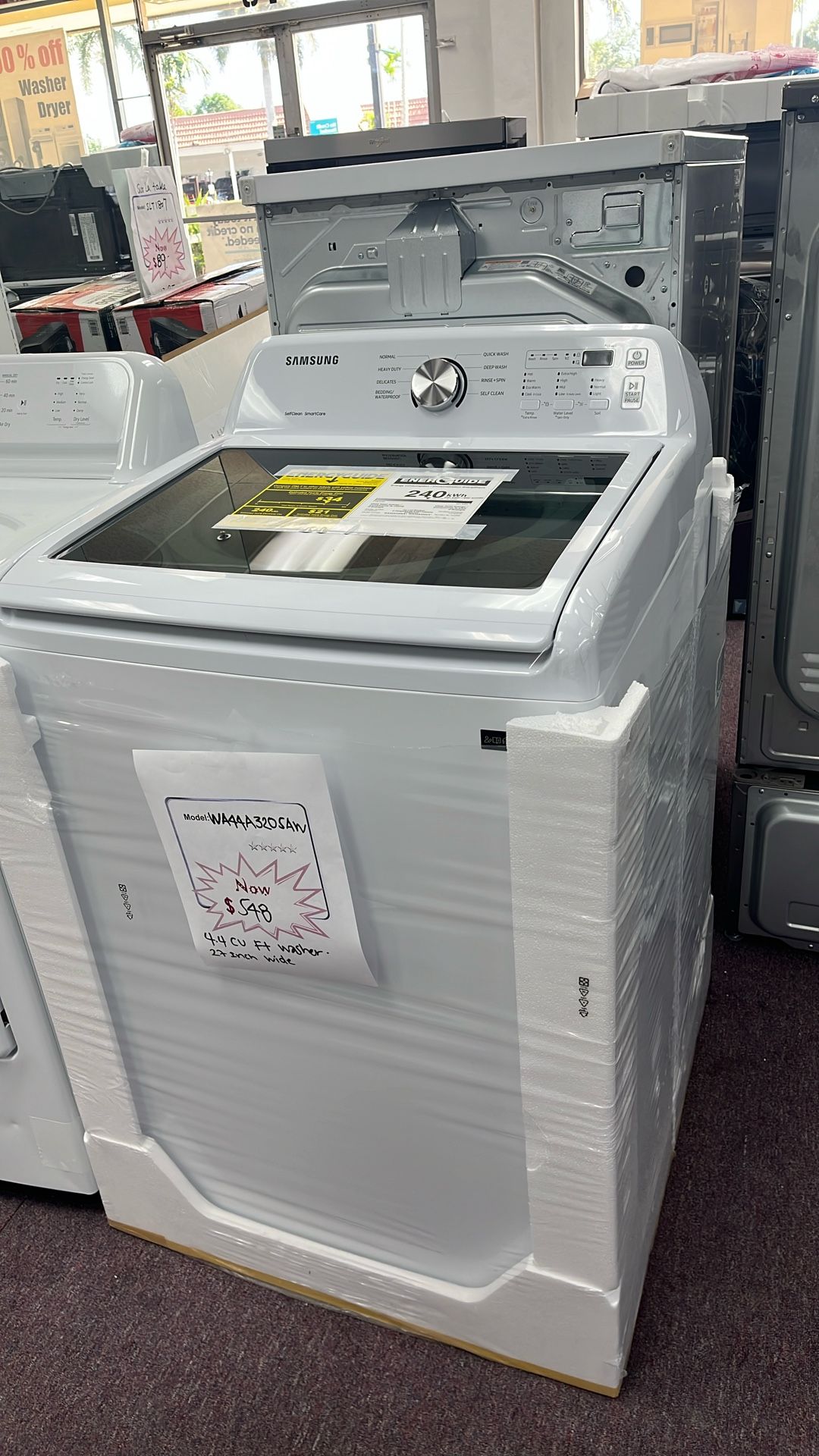 Washer Top Load New Open Box 1 Year Warranty 