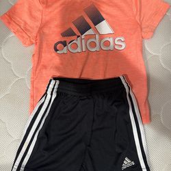 Adidas shirt and short 18 months