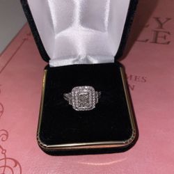 Diamond Double Halo Ring in 14K White Gold