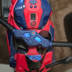 Kids Spiderman ride on motorcycle