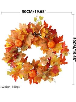 20in Artificial Maple Leaves Pumpkin Fall